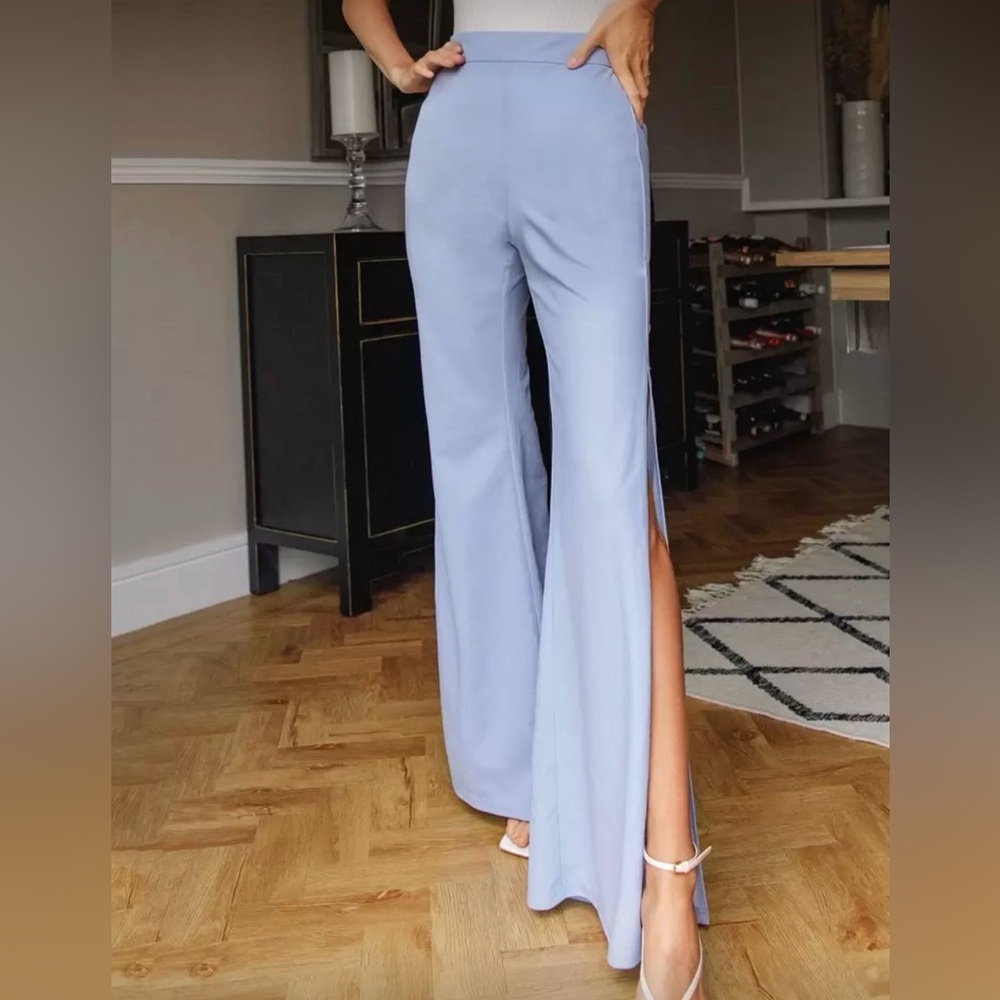 Split Thigh Flare Leg Pants